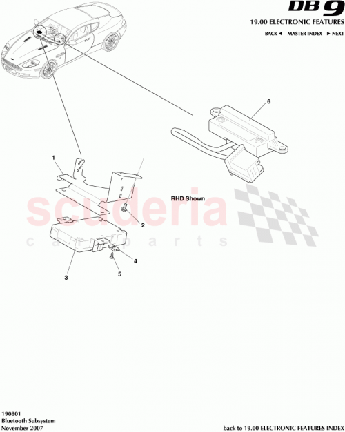 Part Diagram for Aston Martin FD43-37-10167
