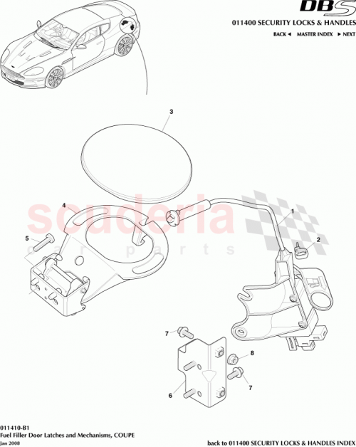 Part Diagram for Aston Martin 4G43N02091AA