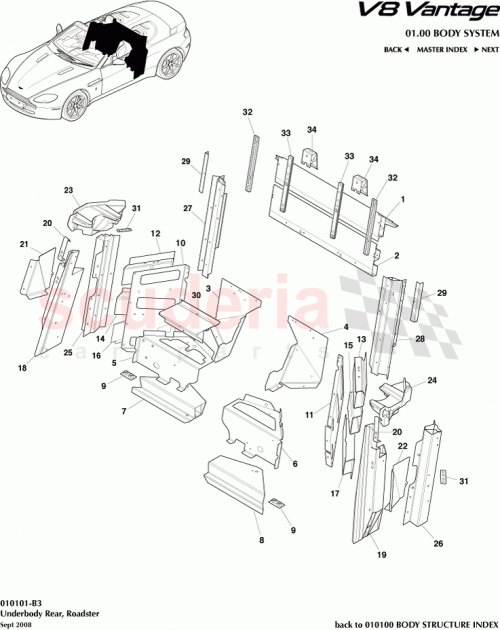Part Diagram for Aston Martin AG33L101B44AA
