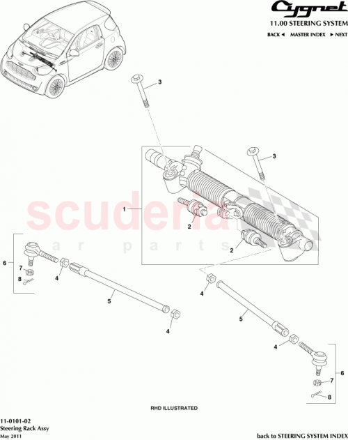 Part Diagram for Aston Martin 90170-14012