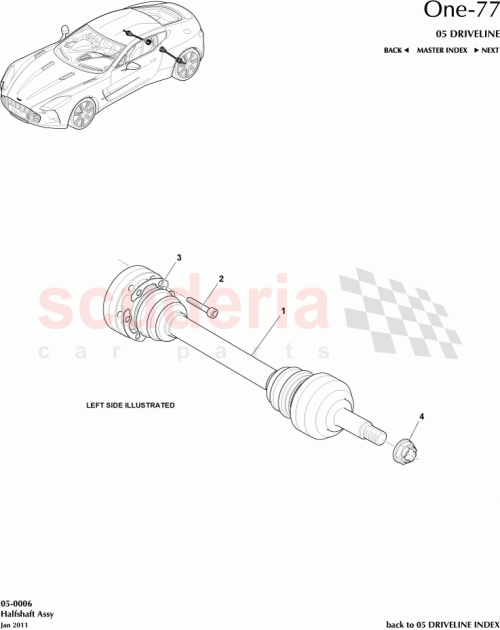 Part Diagram for Aston Martin 12023-13-0006-AD