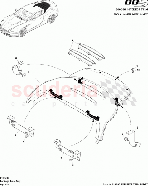 Part Diagram for Aston Martin 8D33-313A69-AA