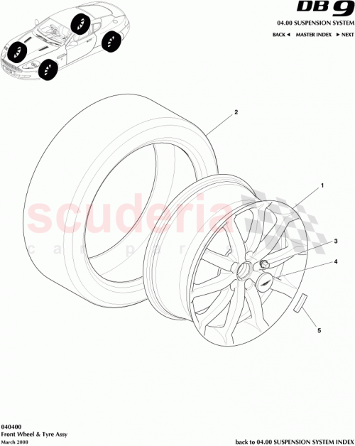 Part Diagram for Aston Martin 1R12-36-10555