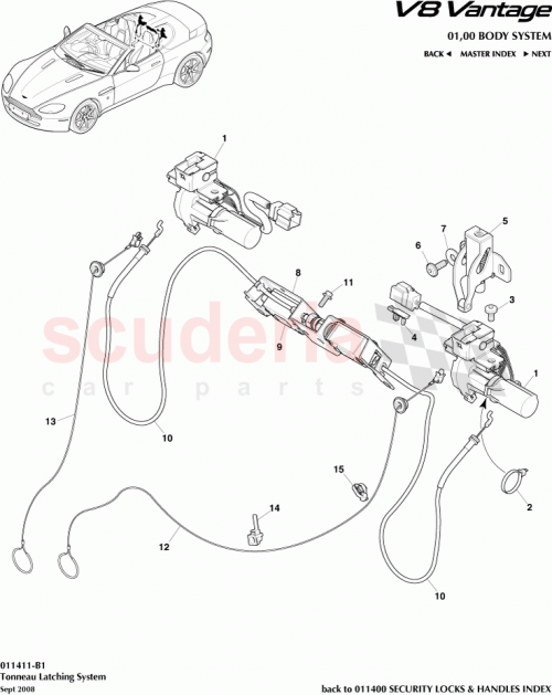 Part Diagram for Aston Martin 6G33507B20AA