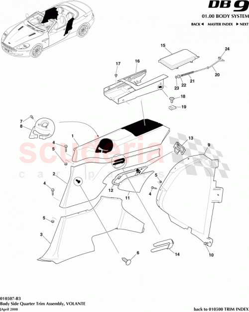 Part Diagram for Aston Martin 4G43-17431-AA