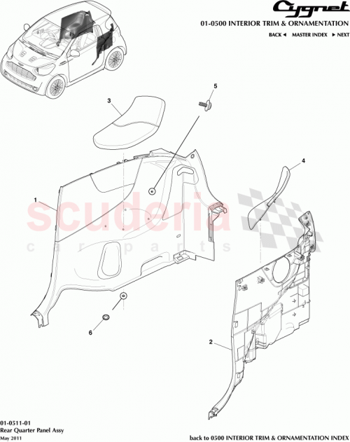 Part Diagram for Aston Martin AY2Y-37-10012