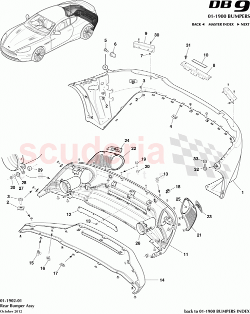 Part Diagram for Aston Martin DG43-17E955-BA