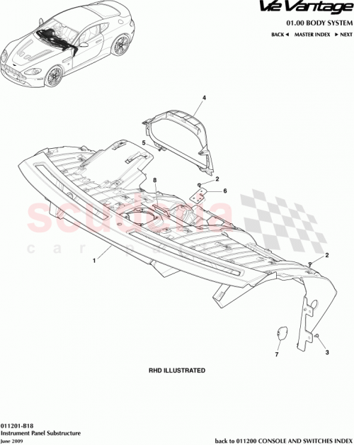 Part Diagram for Aston Martin 6G33-C04304-ABW