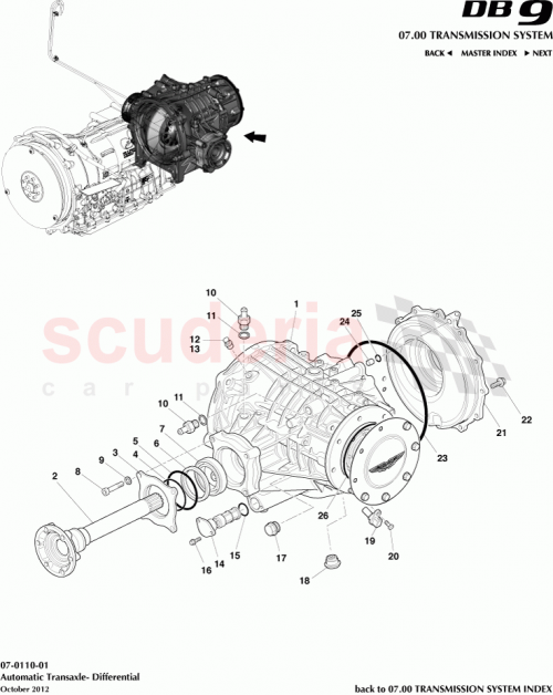 Part Diagram for Aston Martin DG43-4200-AB