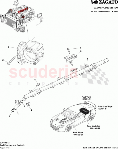 Part Diagram for Aston Martin 6G43-08-11260-PK