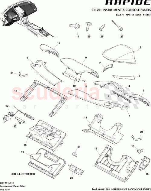 Part Diagram for Aston Martin AD43-045R25-BBW