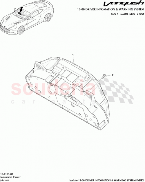 Part Diagram for Aston Martin DD33-10849-CC