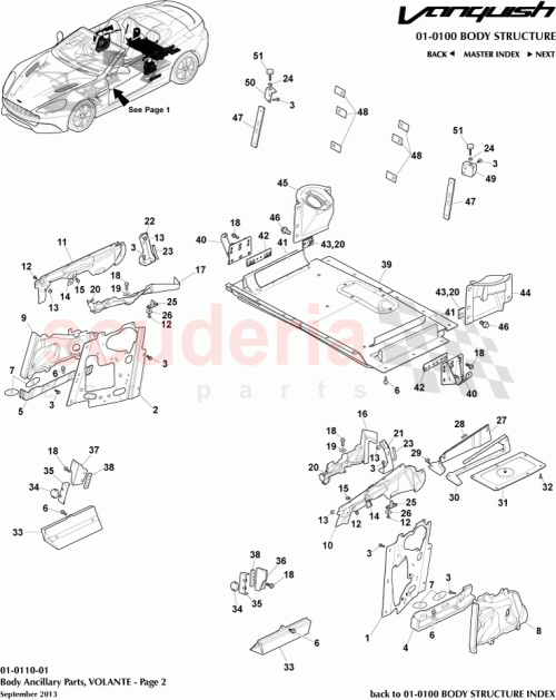 Part Diagram for Aston Martin AD43-F16351-BB