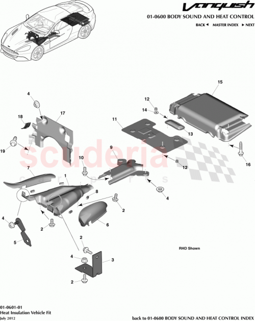 Part Diagram for Aston Martin DG43-11398-AB