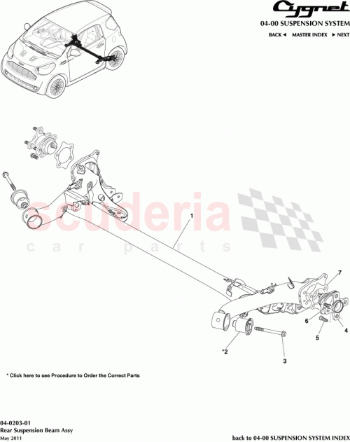 Part Diagram for Aston Martin 42101-74020
