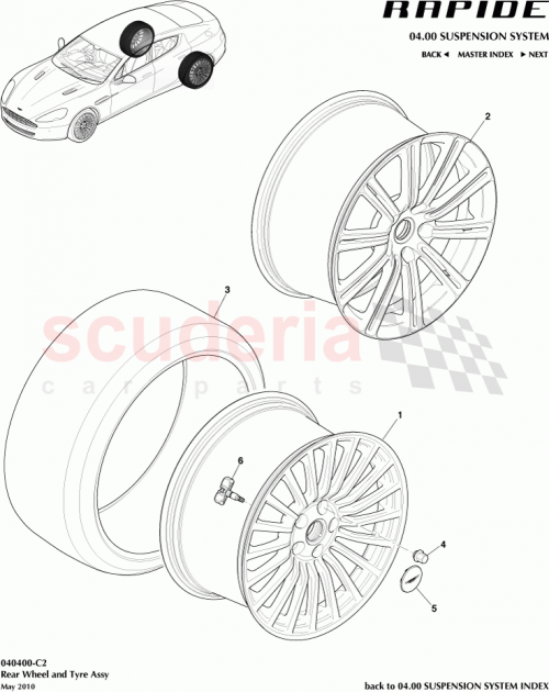 Part Diagram for Aston Martin AD43-1007-LA