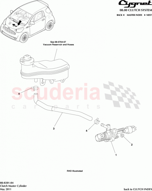 Part Diagram for Aston Martin 31420-74050