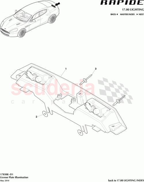 Part Diagram for Aston Martin DD23-14N425-AA
