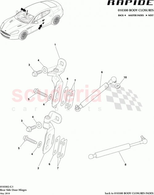 Part Diagram for Aston Martin AD43-F33627-AB