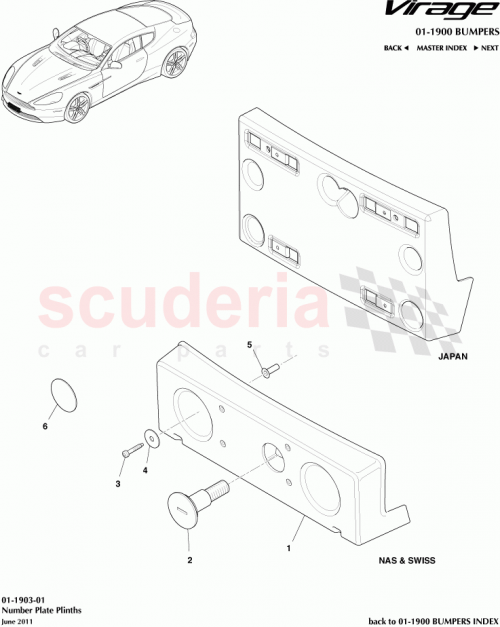 Part Diagram for Aston Martin CG43-17A835-AA