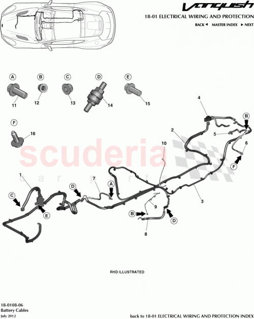 Part Diagram for Aston Martin CD33-14B278-MB