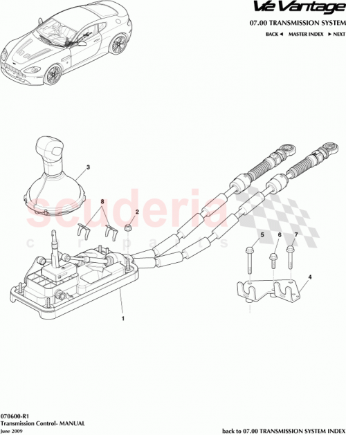 Part Diagram for Aston Martin 6G33-7E395-BD