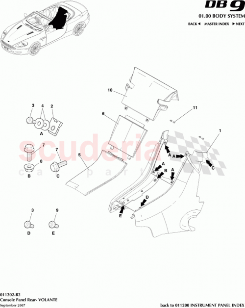 Part Diagram for Aston Martin 700259