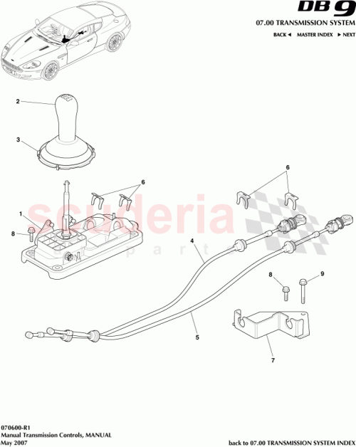 Part Diagram for Aston Martin 4G43-7E395-AD
