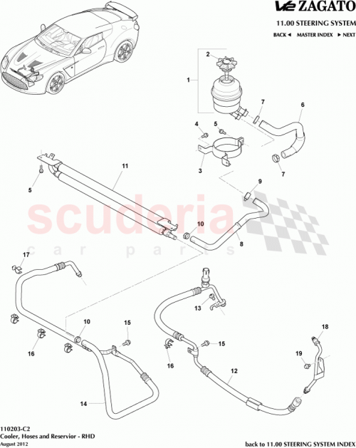 Part Diagram for Aston Martin AD23-3F558-BB