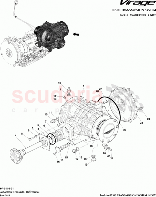 Part Diagram for Aston Martin 91815