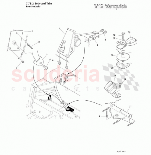 Part Diagram for Aston Martin 4R12-833773-AA