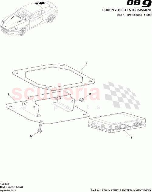 Part Diagram for Aston Martin 8D33-18K876-AC