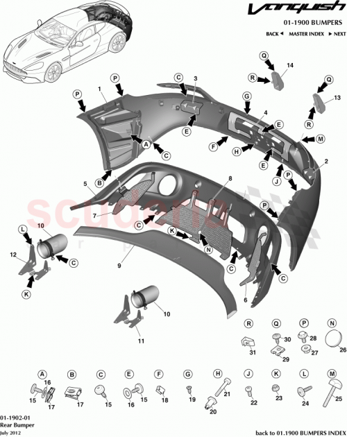 Part Diagram for Aston Martin CD33-501T1-AC