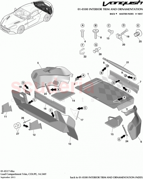 Part Diagram for Aston Martin ED33-454K64-CAW