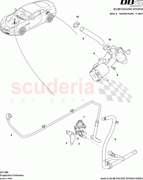 Part Diagram for Aston Martin 8D33-9F984-AA