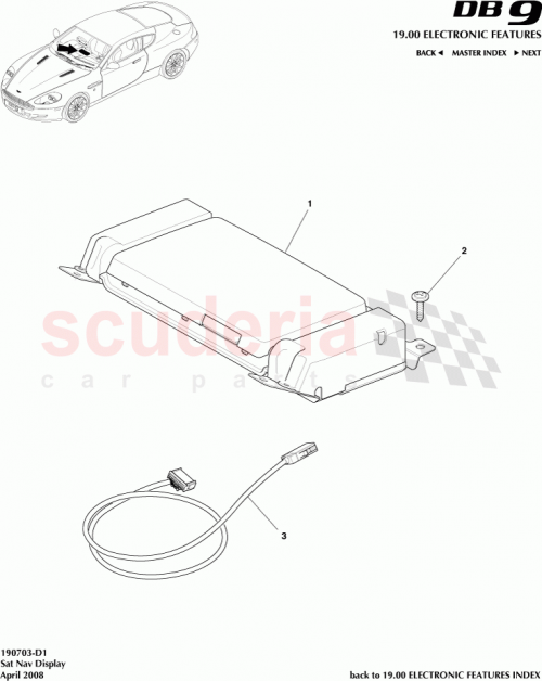 Part Diagram for Aston Martin 9G43-37-11109