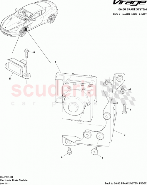 Part Diagram for Aston Martin BG33-14B296-BA