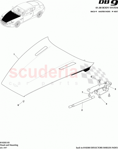 Part Diagram for Aston Martin 4G43-SE16C826-AB