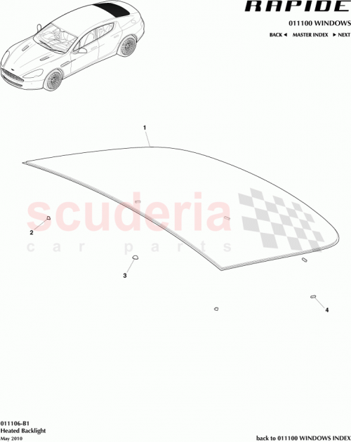 Part Diagram for Aston Martin 6G33-03838-AA