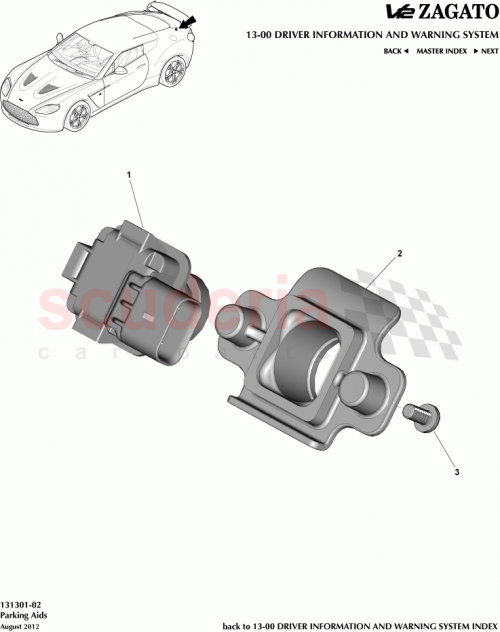 Part Diagram for Aston Martin CY83-19G490-AC