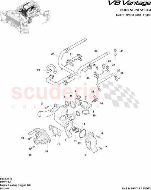 Part Diagram for Aston Martin 6G33-37-10772