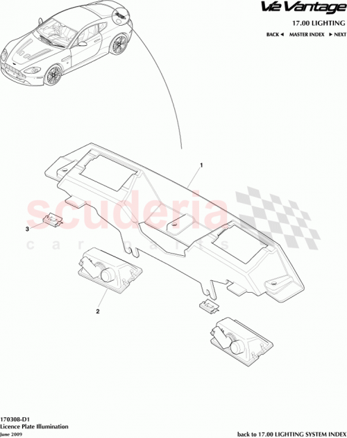Part Diagram for Aston Martin 6G33-N43400-AD