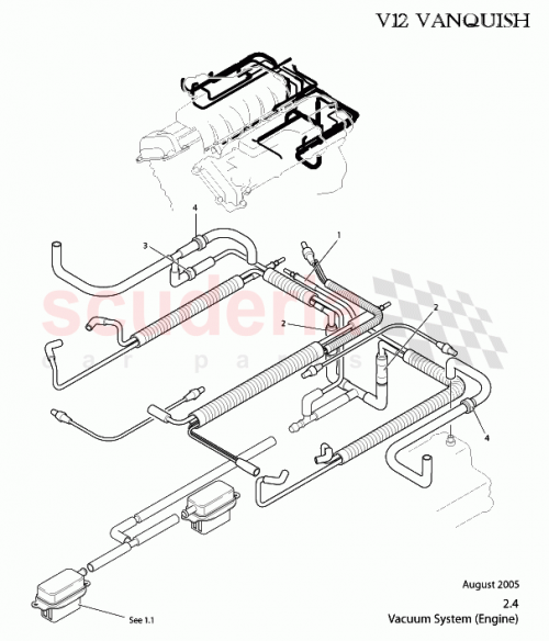 Part Diagram for Aston Martin 5R13-9E498-CA