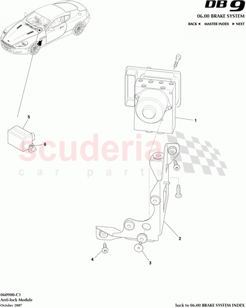 Part Diagram for Aston Martin 703164