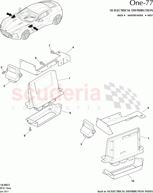 Part Diagram for Aston Martin 12023-03-8351-AC