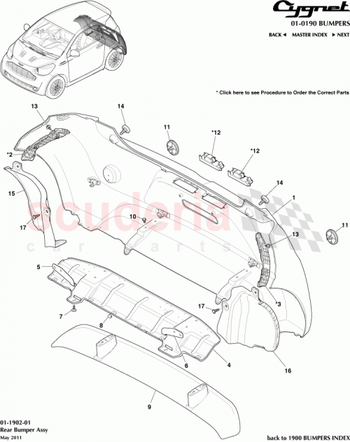 Part Diagram for Aston Martin AY2Y-17G782-AA