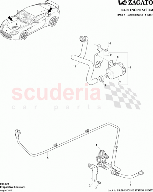 Part Diagram for Aston Martin AD23-9C177-AB