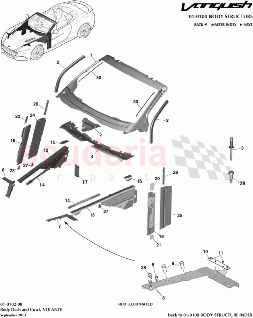 Part Diagram for Aston Martin GOED33-F02660-AA