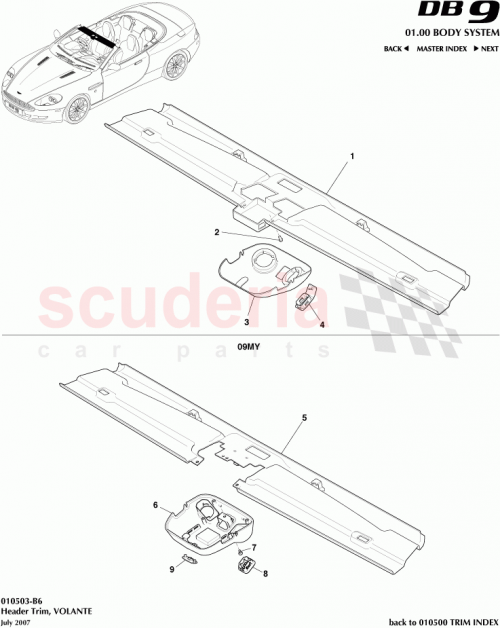 Part Diagram for Aston Martin 9G43L03409AFW