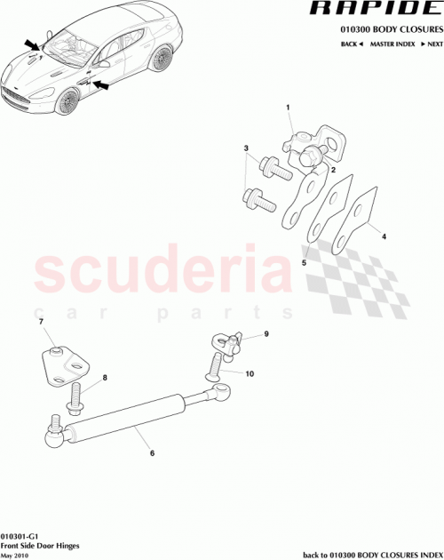 Part Diagram for Aston Martin AD43-F23504-AB